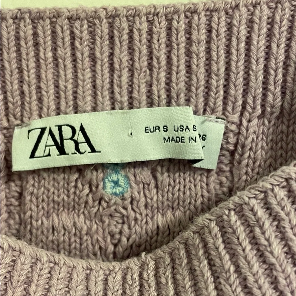 Zara Lavender Knit Top - Picture 2 of 3